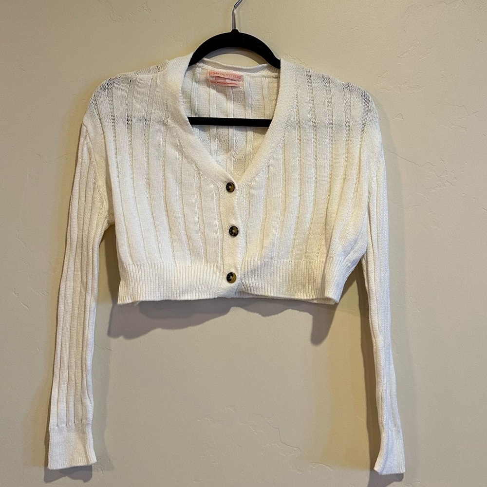 Urban Outfitters Knit Button Front Crop Sweater Cardigan